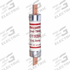 MERSEN Fuse: Class K5, OTS Series, Fast-Acting, 200 A, 600 V AC, 300 V DC, Non-Indicating (MPN OTS200). Key specifications — Series: OTS; Brand: MERSEN; Manufacturer Part Number: OTS200.