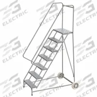 BALLYMORE Wheelbarrow Ladder: 5.8 ft Platform Ht, Assembled, Aluminum, 350 lb Load Capacity - Max (MPN WLARTR107246). Key specifications — attr1051219: Gray; attr1051213: BALLYMORE; attr1051229: Double Handrails; attr1085465: None.