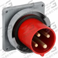 HUBBELL Pin and Sleeve Inlet: Red, 480V AC, Three Phase, 60 A, 3 Pole, 4 Wire, IEC Grounding (MPN HBL460B7W). Key specifications — Brand: HUBBELL.