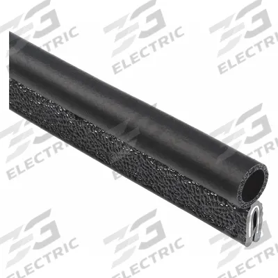 TRIM LOK Trim Seal: Top Bulb, 25 ft Overall Lg, PVC Outer, EPDM Bulb, 3/8 in Leg Lg - Round-Bulb Edge Trim Seals