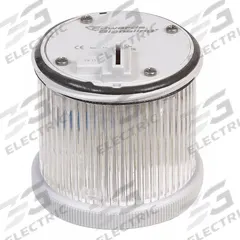 EDWARDS SIGNALING Stacklight Warning Light: Flashing/Steady, 24V AC/24V DC, White, 70 mm Overall Dia (MPN 270CLEDMW24AD). Key specifications — Brand: EDWARDS SIGNALING; Compatible with Series: 200 Class; Lens Color: White; Operating Voltage: 24V DC; Manufacturer Part Number: 270CLEDMW24AD.