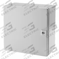 RITTAL Enclosure: Steel, 11 in x 11 in x 6 in, NEMA 1/12/3R/4, Solid Cover, Hinged (MPN WM121206NC). Key specifications — Closure Method: 1/4-Turn Latch; Brand: RITTAL; Knockouts: Not Included.