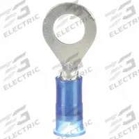 3M Ring Terminal: Blue, Nylon Insulation, #8 Stud Size, 16 AWG to 14 AWG Wire Sizes, 1,000 V (MPN MNG14-8RX). Key specifications — attr1308027: 3M.
