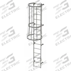 TRI-ARC Fixed Ladder with Safety Cage: 13 ft Overall Ht, 18 in Overall Wd, Steel, 14 Rungs (MPN WLFC1114). Key specifications — Brand: TRI-ARC; Assembly: Assembled; Number of Sections: 1.