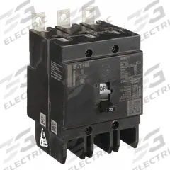 EATON Miniature Circuit Breaker: 70 A, 277/480V AC, Three Phase, 14kA at 277/480V AC, 3 Poles, Std (MPN GHB3070). Key specifications — attr195951: 70 A; attr195952: 277/480V AC; attr195953: Three; attr195954: 14kA at 277/480V AC; attr195958: Standard; attr195955: Eaton Powerline Panelboards; attr211136: EATON.