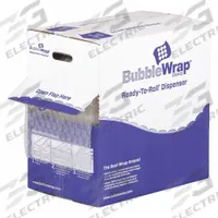 APPROVED VENDOR Bubble Roll Dispenser Pack: 5/16 in Bubble Size, 12 in Roll Wd, 100 ft Roll Lg (MPN 100002216). Key specifications — Perforation: Perforated; Color: Clear; Brand: APPROVED VENDOR.