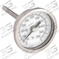 APPROVED VENDOR Dial Thermometer: 50°F to 550°F, ±1% Accuracy, 2.5 in Stem Lg, 2 in Dial Dia (MPN 1NFW7). Key specifications — Accuracy: ±1 %; Brand: APPROVED VENDOR.