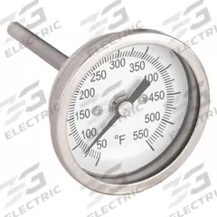 APPROVED VENDOR Dial Thermometer: 50°F to 550°F, ±1% Accuracy, 2.5 in Stem Lg, 2 in Dial Dia (MPN 1NFW7). Key specifications — Accuracy: ±1 %; Brand: APPROVED VENDOR.