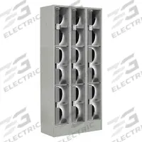 LOCKUP Wardrobe Locker: 36 in x 18 in x 82 in, Clearview, 3 Tiers, 3 Units Wide, Electronic Keypad (MPN LUPE-3W3T-PC1S-02-31-A). Key specifications — Brand: LOCKUP; Locker Color: Gray; Door Type: Clearview; Locker Material: Steel; Assembled: Assembled; Number Plate Included: No.