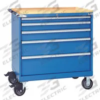 LISTA Modular Drawer Cabinet: 40 1/4 in x 22 1/2 in x 43 1/4 in, 5 Drawers, Tubular, Adj Dividers (MPN HS07-0505AB-MBKABB). Key specifications