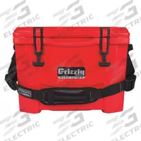 GRIZZLY COOLERS Marine Chest Cooler: Red, 15 Cans, 15 qt Cooler Capacity, 4 day Ice Retention (MPN 4400005). Key specifications — Brand: GRIZZLY COOLERS; Drain Plug: Not Included; Wheels Included (FILTER): No.