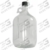 QORPAK Jug: Colorless, Uncoated Bottle, Glass, 3.79 L, 166 mm, Includes Closure, 293 mm Overall Ht (MPN GLC-01438). Key specifications — attr1371258: Yes; attr1371256: Shouldered; attr1371264: QORPAK; attr1371229: Uncoated Bottle.