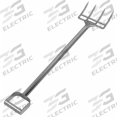 SANI-LAV Reinforced Fork: 4 Tines, 12 in Tine Lg, 35 1/2 in Handle Lg, FDA Compliant - Reinforced Hygienic Forks