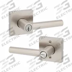 KWIKSET Door Lever Lockset: Office Lever Locksets, Nickel, ADA Compliant (MPN 740MIL-SQT-15-SMT-6AL-RCS). Key specifications — attr1024149: Not Ligature-Resistant; attr1011488: KWIKSET; attr1011524: No Message; attr1011506: Rose; attr1011485: Yes; attr1059461: Satin Nickel-Plated : Zinc.