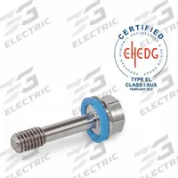 Hygienic Hex Head Screws: Stainless Steel, Partially Threaded, M5, 6 mm Min Thread Lg, Grade 316L (MPN 1582-M5-25-MT-E-1). Key specifications — Brand: JW WINCO; Washer Type: FDA-Approved Pre-Mounted Sealing.