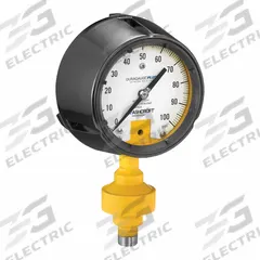 ASHCROFT Gauge/seal assembly: 0 psi to 200 psi, 200 psi Primary Scale Pressure Measurement - Max (MPN 45ALD1P1PP04S200#). Key specifications — Accuracy: ±1.00%; Brand: ASHCROFT; Case Material: Phenolic; Mounting Type: Stem-Mount; Sensor Material: Monel; Socket Material: Monel; Case Liquid: Silicone.