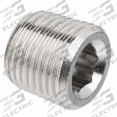 APPROVED VENDOR Plug: Hex Drive Solid Plug, 1/8 in, NPTF Threaded, Class 1000 - Nickel-Plated Threaded High-Pressure Pipe Fittings