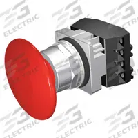 SIEMENS Mushroom Head Push Button: Non-Illuminated, Mushroom Head Profile, Non-Metallic, 30 mm, 2NC (MPN 52PM9V2G). Key specifications — Brand: SIEMENS; Action: Momentary; Series: Class 52; Terminal Connection: Pressure Plate; Push Button Material Type: Non-Metallic.