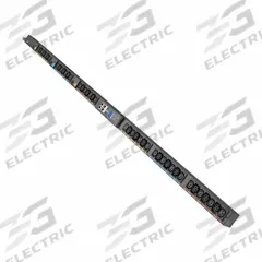 EATON TRIPP LITE PDU: Three-Phase, 120/208V AC, 42 Outlets, (18) C39/(24) C13, Metered, 0 RU (MPN EVMI2130X). Key specifications — Plug Type: NEMA L21-30P; Brand: EATON TRIPP LITE; Phase: Three-Phase; Maximum Input Voltage: 120/208V AC; Receptacle Type: (24) C13; Mounting Location: Vertical Rack; Facing: Front or Side.