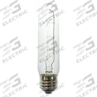 APPROVED VENDOR Incandescent Bulb: Medium Screw (E26), Incandescent, (T) Tubular, T10, 25.2 W Watt (MPN 25T10/120V). Key specifications — attr233510: T10; attr233525: 120V AC; attr233549: Clear; attr518949: 2800K; attr239859: APPROVED VENDOR.