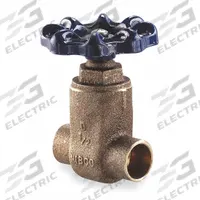 NIBCO Gate Valve: 1 1/4 in, Bronze, Non-Rising, 200 psi Max. Pressure (CWP), Wheel, Solid Wedge (MPN S29 1-1/4). Key specifications — Wedge Material: Cast Brass; Brand: NIBCO; Bonnet Material: Bronze.
