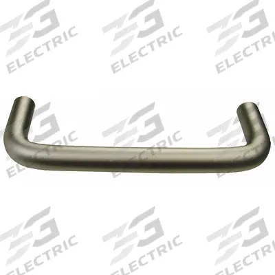 MONROE PMP Pull Handle: Threaded Holes, Brass, Silver, #8-32 Screw Size, 0.31 in - Standard Pull Handles