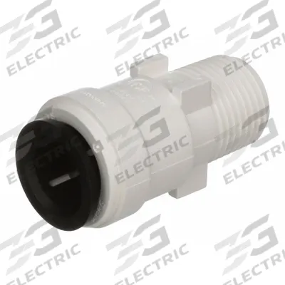 WATTS Push-Fit Fitting: 3/8 in OD x 1/2 in Pipe Size, Push-to-Connect x MNPT - Polysulfone Push-to-Connect Tube Fittings