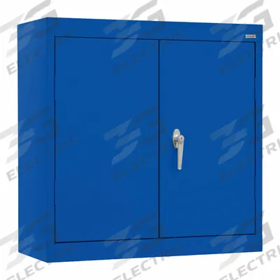 SANDUSKY Shelf Cabinet: 30 in x 12 in x 26 in, Solid, 1 Adj Shelf, Blue, 37 lb Wt - Commercial Metal Wall-Mount Shelf Cabinets
