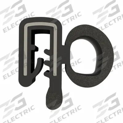 FAIRCHILD Trim Seal: Side Bulb, 10 ft Overall Lg, Rubber Outer, Sponge Bulb, 3/4 in Leg Lg - Round-Bulb Edge Trim Seals
