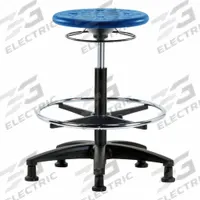 Stool: Polyurethane, Ht Range 22 in to 32 in, 13 in Seat Wd, 13 in Seat Dp, 5 Glides, 0 Casters (MPN IPHBSO-RG-CF-RG-BLU). Key specifications — Brand: APPROVED VENDOR; Foot Support: Yes; Base Material: Fiberglass; ESD-Safe: Not ESD Safe; Number of Casters: 0.