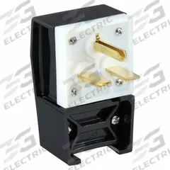 HUBBELL Straight Blade Plug: 6-30P, 250V AC, 30 A, 2 Pole, 3 Blade, Black (MPN HBL9331)