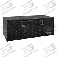 BUYERS PRODUCTS Underbody Truck Box: Underbody Truck Box, Single Drop-Down Door Door, Black, Keyed (MPN 1725115). Key specifications — Color: Black; Brand: BUYERS PRODUCTS; Lock Type: Keyed.