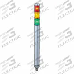 PATLITE LED Signal Tower: 3 Tier, No Sounder Tier, IP65, Amber/Green/Red, 1 1/4 in Overall Dia (MPN MP-302C-RYG). Key specifications — Manufacturer Part Number: MP-302C-RYG; Brand: PATLITE; Operating Voltage: 24V DC; Light Tier Color: Amber.