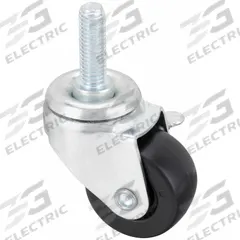 APPROVED VENDOR Stem Caster: Swivel, 2 in Wheel Dia., 1 1/8 in Wheel Wd, Phenolic, 1 1/2 in Stem Lg (MPN 2HR-8A-LP-ZN-HD-PP-B). Key specifications — Brand: APPROVED VENDOR; Thread Size: 1/2"-13; Roll Up: Swivel with Brake.