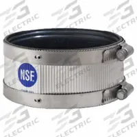 IDEAL CLAMPS Flexible Pipe Straight: Neoprene, For 2 in_1 1/2 in Pipe, Iron, 2 1/8 in Overall Lg (MPN 62R2170). Key specifications — attr1286800: Below Ground; attr1281541: Iron; attr1253455: IDEAL CLAMPS; attr1253479: Stainless Steel; attr1253489: Stainless Steel; attr1253488: Neoprene.