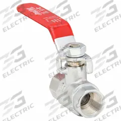 APPROVED VENDOR Manual Two-Way Ball Valve: 3/8 in, Chrome-Plated Brass, Straight, FIP x FIP, Lever (MPN 107-822-CP). Key specifications — Brand: APPROVED VENDOR; Handle: Lever.