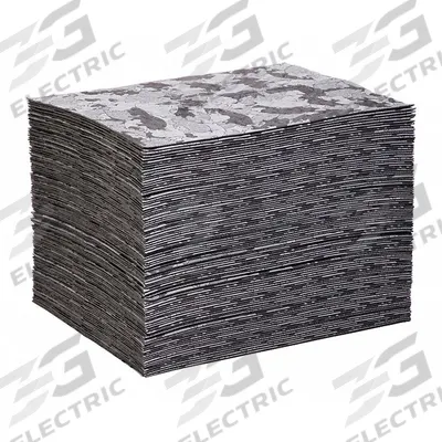 PIG Sorbent Pad: 33 3/8 oz Volume Absorbed Per Pad, 20 in x 16 in Pad Size (L x W) - Sorbent Pads