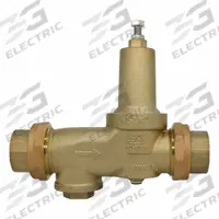 WILKINS Pressure Reducing Valve: Solder x Solder, 1 1/4 in Pipe Size, Brass, 15 psi to 75 psi (MPN 114-600XL3DUC). Key specifications — Brand: WILKINS; Low-Lead Compliance: Low-Lead Compliant.