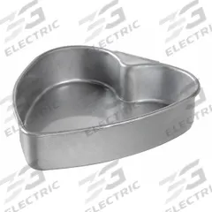 CHICAGO METALLIC Heart Cake Pan: Straight Side Cake Pan Pan, Aluminized Steel, Glazed, 26 ga Gauge (MPN 48105). Key specifications — Bead Closure: Closed Bead; Coating: Glazed; Pan Style: Straight Side Cake Pan; Perforation: Solid; Brand: CHICAGO METALLIC; Color: Silver; Material: Aluminized Steel; NSF Certified: No.