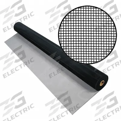 SEEVUE Replacement Screen: Stainless Steel, Black, 18 x 18 Mesh Size, 4 ft Wd - Stainless Steel Door and Window Screen