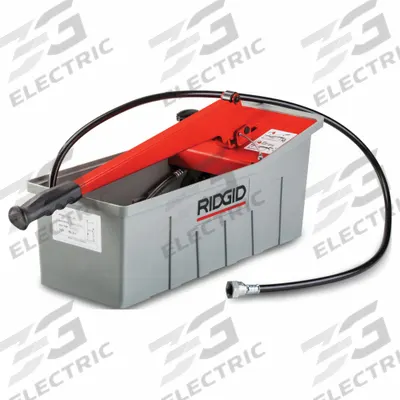 RIDGID Pressure Test Pump: 725 psi Max. Discharge Pressure, 3.57 gal Tank Capacity - Portable Hand-Operated Hydrostatic Test Pumps with Reservoir Tank