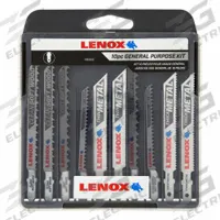 LENOX Jig Saw Blade Set: T Shank, For Wood Workpiece Material, 10 Pieces, 10/14/20/24/6, 10 PK (MPN 1994458). Key specifications — attr1132213: (1) Hard Case; attr1132208: LENOX.