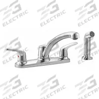 AMERICAN STANDARD Low Arc Kitchen Faucet: Colony Pro, Metal, Widespread, Deck, 4 Mounting Holes, Arc (MPN 7074501.002). Key specifications — Series: Colony Pro; Brand: AMERICAN STANDARD.