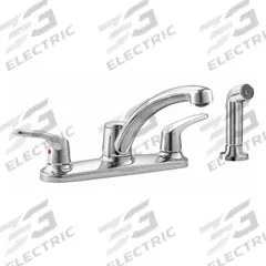 AMERICAN STANDARD Low Arc Kitchen Faucet: Colony Pro, Metal, Widespread, Deck, 4 Mounting Holes, Arc (MPN 7074501.002). Key specifications — Series: Colony Pro; Brand: AMERICAN STANDARD.