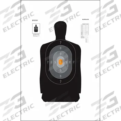 ACTION TARGET Shooting Range Targets: Cardboard, Silhouette Target, 35 in Ht, 23 in Wd - Silhouette Targets