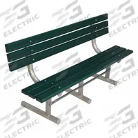 ULTRASITE Outdoor Bench: Extra Heavy-Duty, 72 in Overall Lg, 35 in Overall Ht, Green, Silver (MPN g940P-GRN6). Key specifications — Manufacturer Part Number: g940P-GRN6; Brand: ULTRASITE; Frame Color: Silver; Product Type: Outdoor Bench; Seat Color: Green; Series: Extra Heavy-Duty.