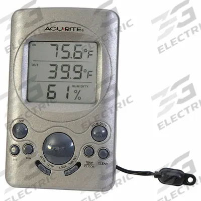 ACURITE Digital Thermometer: 16%to 98% Humidity Range, Indoor Temp - Desk & Wall Mount Meters with Cabled Sensors