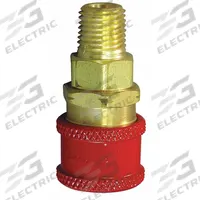 HANSEN Quick Coupler Body: UNF, 9/16"-18 (MPN RD704LSL). Key specifications — Manufacturer Part Number: RD704LSL; Hose Connection Gender: Male; Hose Connection Size: 9/16"-18; Hose Connection Type: UNF; Locking Type: Sleeve; Brand: HANSEN; Color Code: Red.