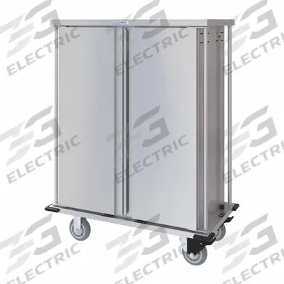 CARLISLE DINEX Meal Delivery Cart: 18 Trays, Non-Pass-Through, 2 Doors - Stainless Steel Meal Delivery Carts