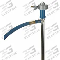 FINISH THOMPSON Air Drum Pump: Pump w/ Discharge Hose & Spout, 16 gpm Max. Flow Rate, 316 SS (MPN DTTS019). Key specifications — Brand: FINISH THOMPSON; Suction Tube Material: 316 SS.